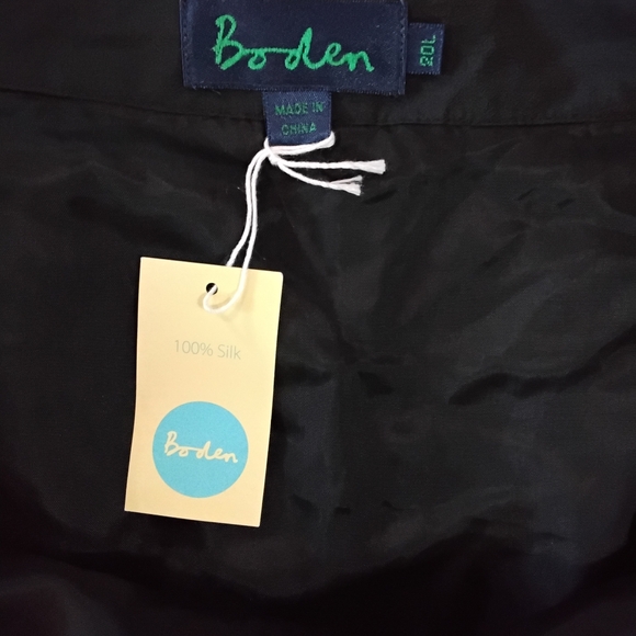 Boden Silk Skirt Womens 20L Witchy Whimsigoth Boho Prairie Classic Quiet Luxury - Picture 3 of 4